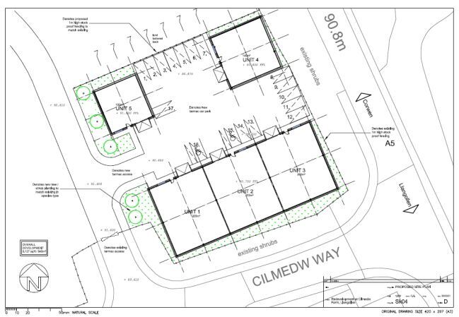 Cilmedw Way, Llangollen for lease - Site Plan - Image 3 of 3