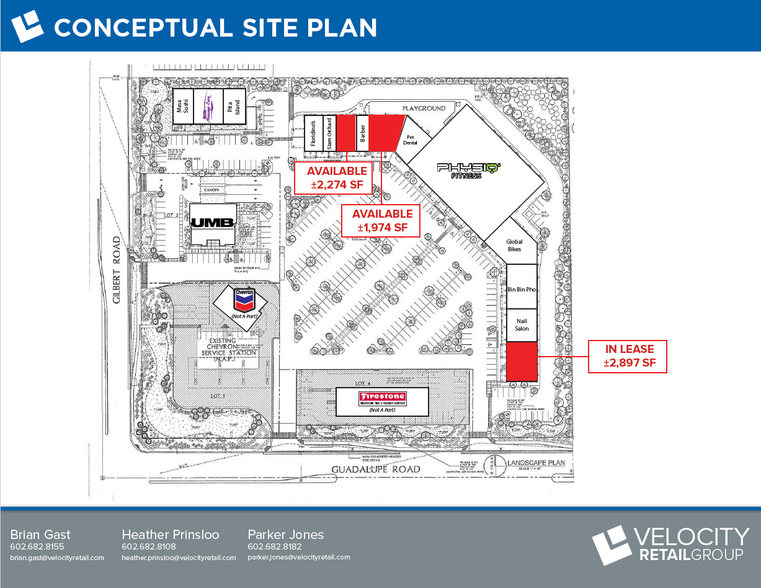 835-865 N Gilbert Rd, Gilbert, AZ for lease - Site Plan - Image 2 of 2