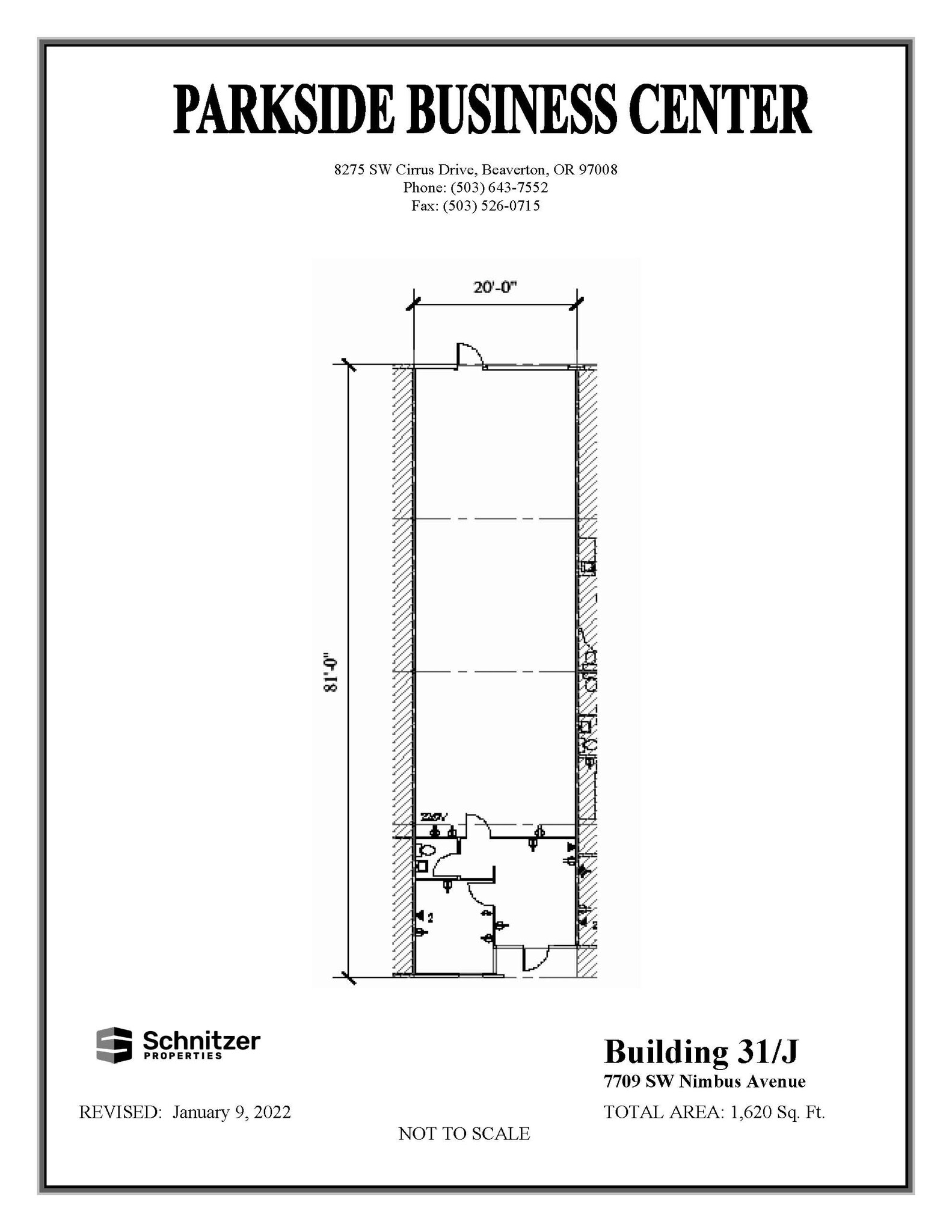 8362-8380 SW Nimbus Ave, Beaverton, OR for lease Floor Plan- Image 1 of 1