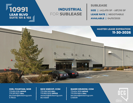 10991 Lear Blvd, Reno NV - Warehouse