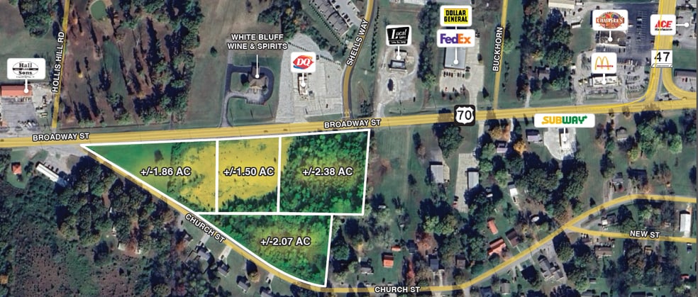 Highway 70 E., White Bluff, TN for sale - Aerial - Image 2 of 2