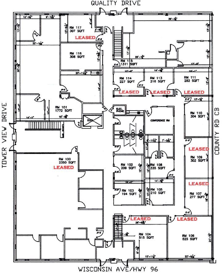 N922 & N926 Tower View Dr, Greenville, WI for lease Floor Plan- Image 1 of 1