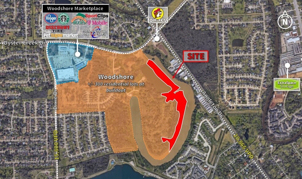 SEQ Oyster Creek Dr. and Dixie Dr., Clute, TX 77531 Woodshore Residential