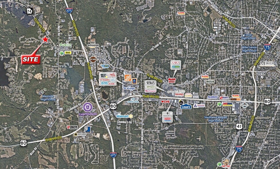 5790 Thomaston Rd, Macon-Bibb, GA for sale - Aerial - Image 2 of 4