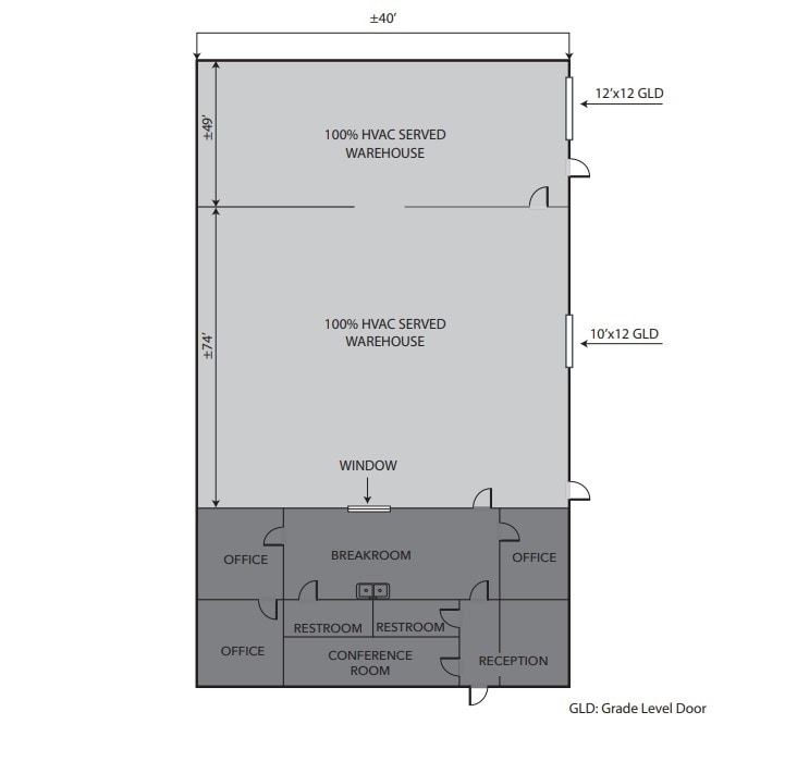 540 Dynamic Dr, Garner, NC for lease Floor Plan- Image 1 of 2