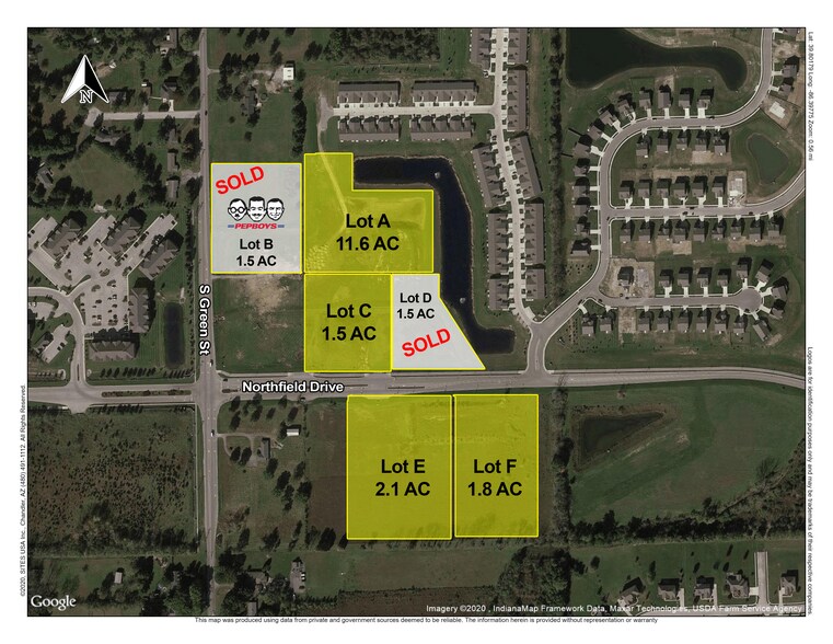 S Green Street & Northfield Drive, Brownsburg, IN 46112 Land for Sale