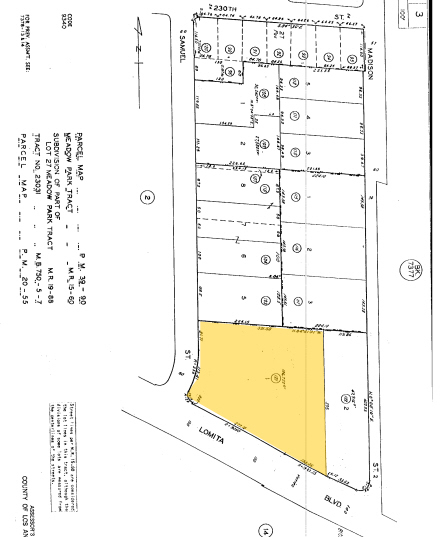 3655 Lomita Blvd, Torrance, CA for sale - Plat Map - Image 1 of 1