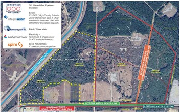 1101 Radcliff Rd, Saraland, AL - aerial  map view