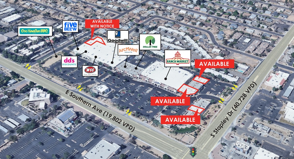 NW Southern Ave, Mesa, AZ for lease - Aerial - Image 2 of 15