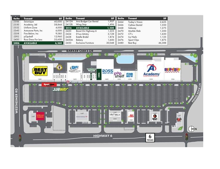 2300-2480 S Hwy 6, Houston, TX for lease - Site Plan - Image 2 of 7