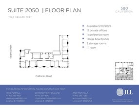580 California St, San Francisco, CA for lease Floor Plan- Image 1 of 1