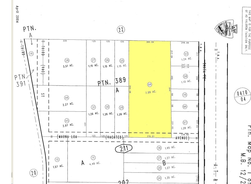 Hesperia Rd & Mojave St, Hesperia, CA for sale - Plat Map - Image 1 of 1