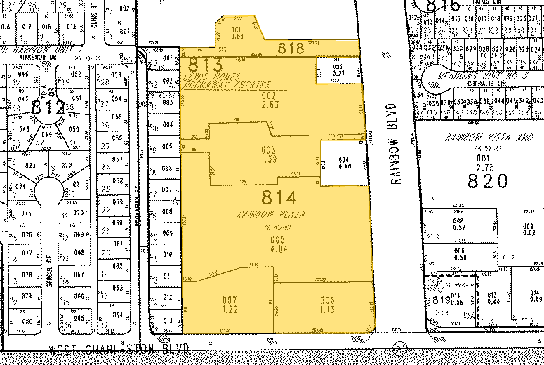 911-1035 S Rainbow Blvd, Las Vegas, NV for lease - Plat Map - Image 2 of 6