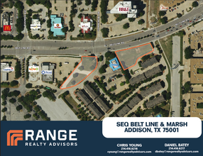 SEQ Marsh Lane & Belt Line Rd, Addison, TX - aerial  map view