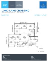 1301 W Long Lake Rd, Troy, MI for lease Floor Plan- Image 1 of 1