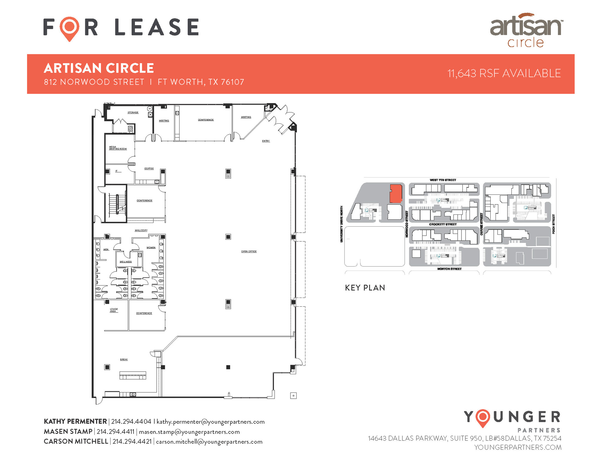 2973 W 7th St, Fort Worth, TX for lease Floor Plan- Image 1 of 6