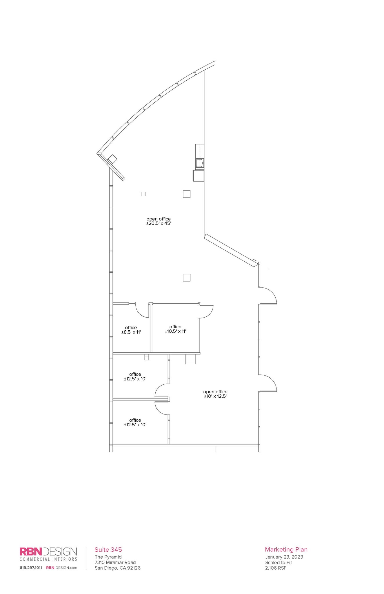 7310 Miramar Rd, San Diego, CA for lease Floor Plan- Image 1 of 1