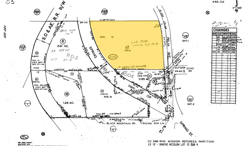 4302 Palm Ave, La Mesa, CA for sale - Plat Map - Image 1 of 1