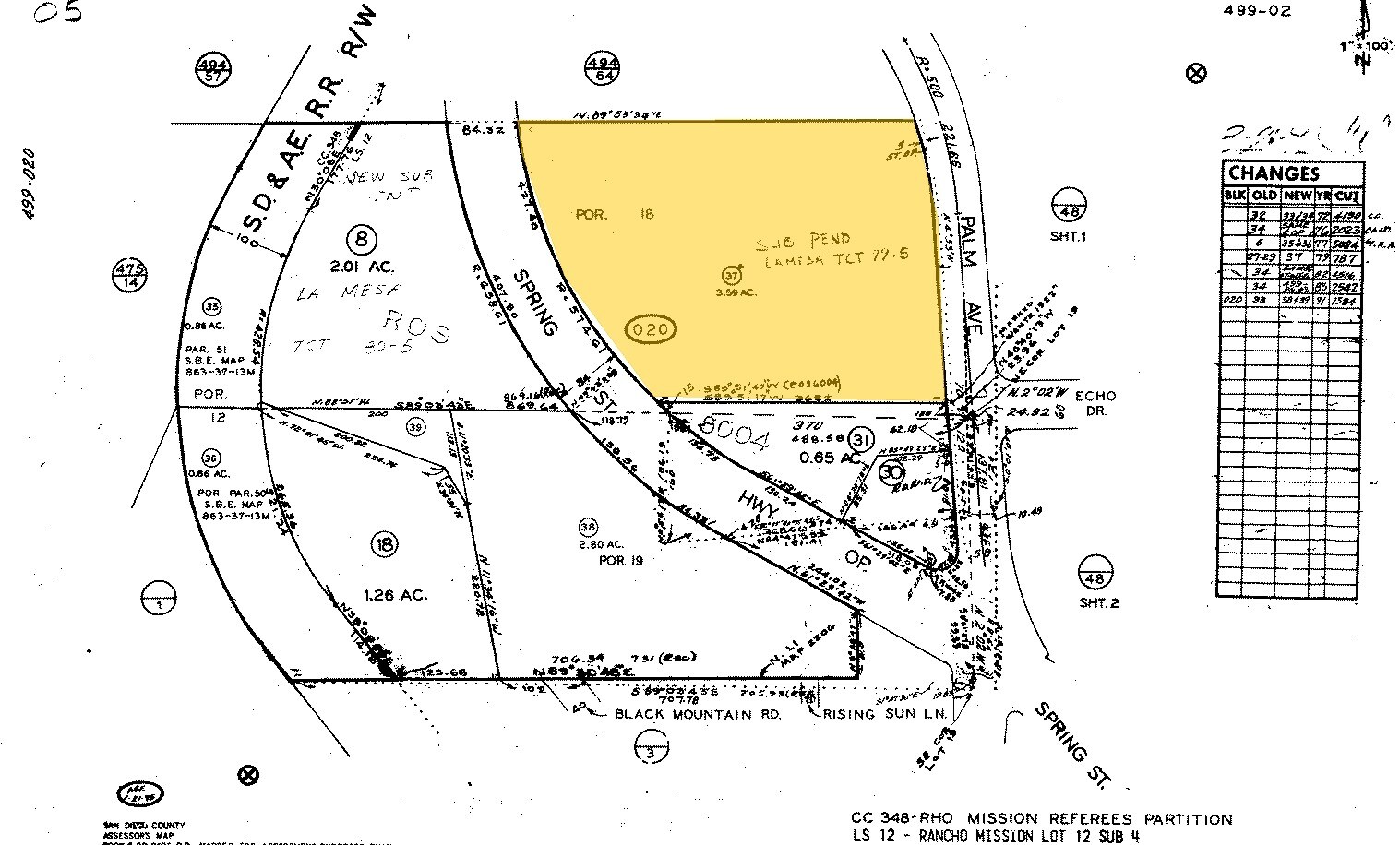 4302 Palm Ave, La Mesa, CA for sale Plat Map- Image 1 of 1