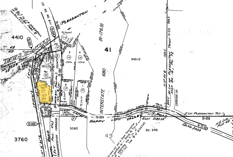 24 Happy Valley Rd, Pleasanton, CA for lease - Plat Map - Image 3 of 5