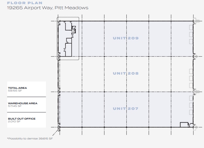 19265 Airport Way, Pitt Meadows, BC for lease Floor Plan- Image 1 of 1