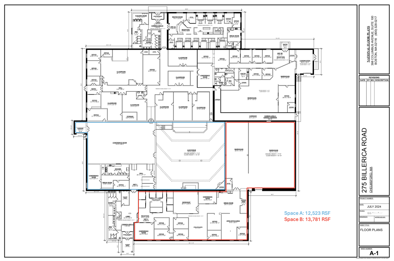 275 Billerica Rd, Chelmsford, MA for lease Floor Plan- Image 1 of 1