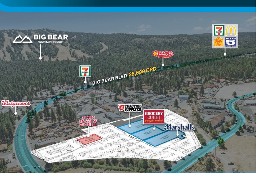 42126 Big Bear Blvd, Big Bear Lake, CA for lease - Building Photo - Image 2 of 7