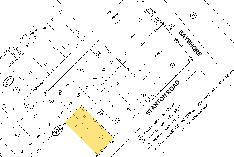 858 Stanton Rd, Burlingame, CA for lease - Plat Map - Image 2 of 17