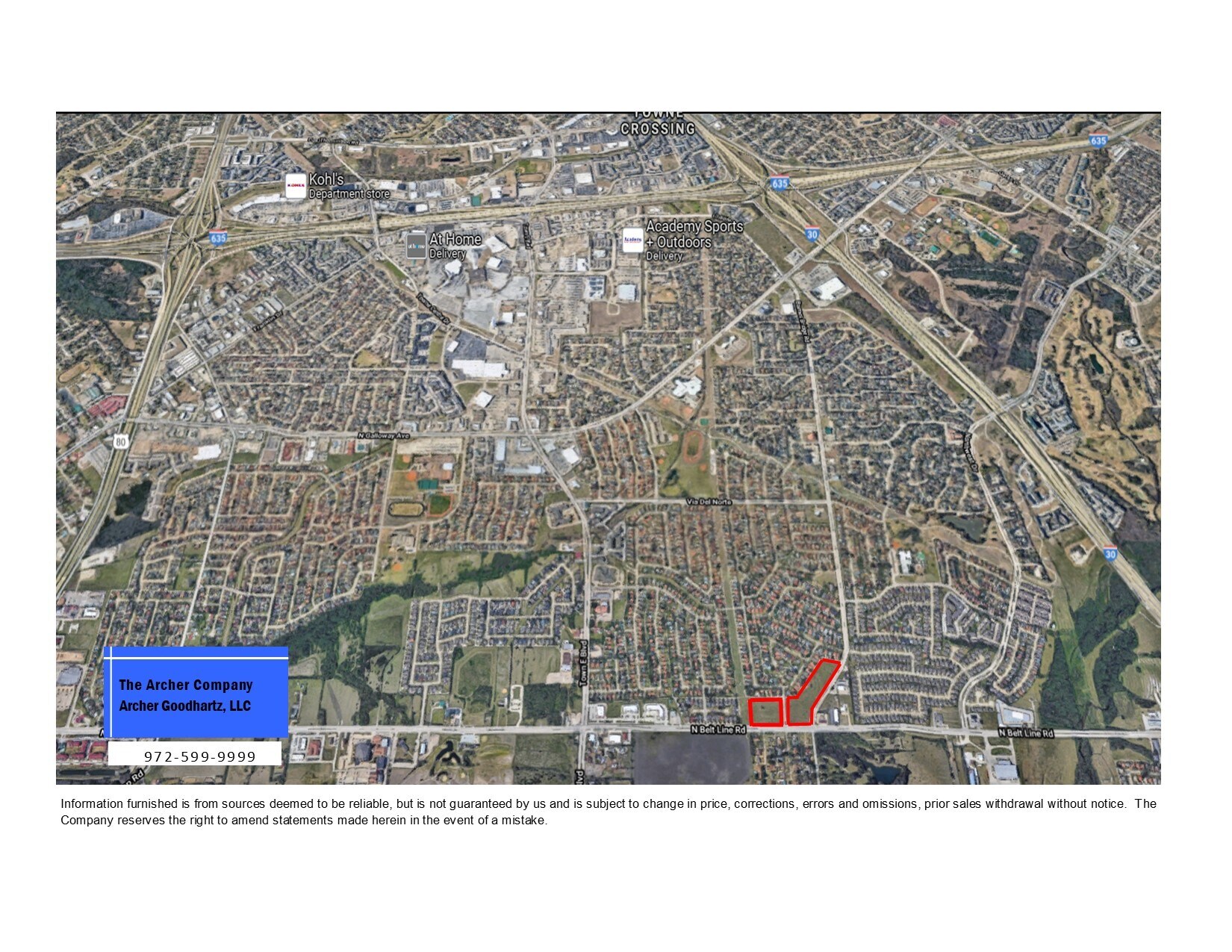 SW Belt Line& Barnes Bridge Rd, Mesquite, TX for sale Aerial- Image 1 of 1