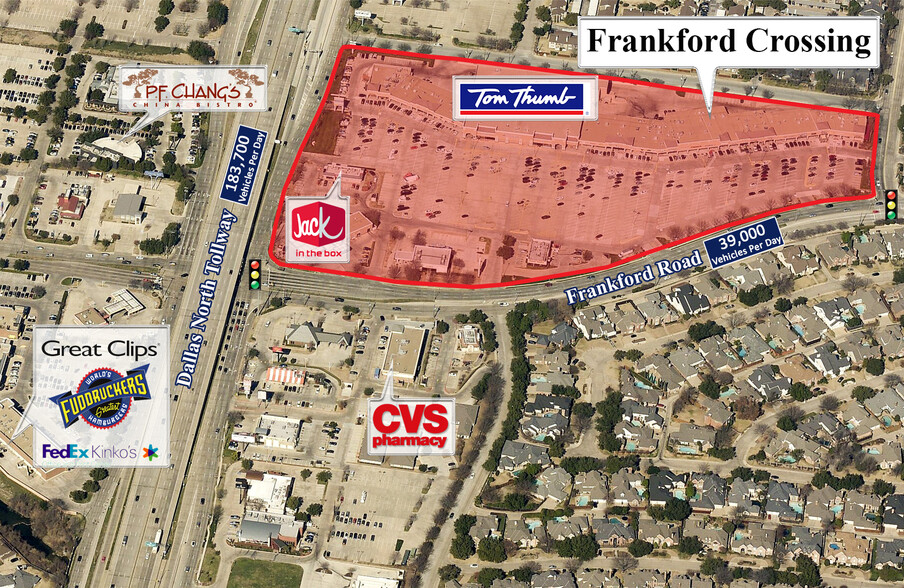 4625-4727 Frankford Rd, Dallas, TX for lease - Aerial - Image 1 of 2