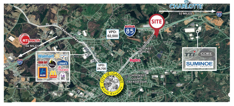 1900 N Limestone St, Gaffney, SC for sale - Building Photo - Image 1 of 11