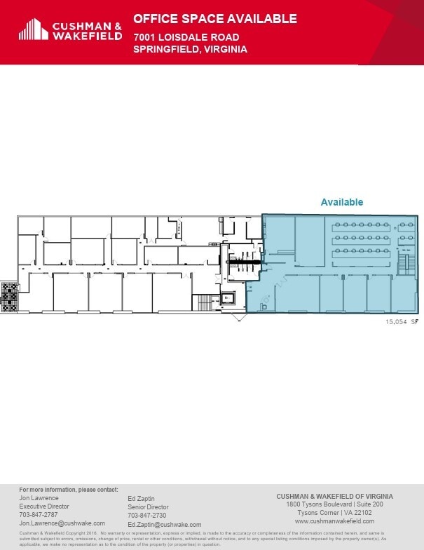 7001 Loisdale Rd, Springfield, VA for lease Floor Plan- Image 1 of 1