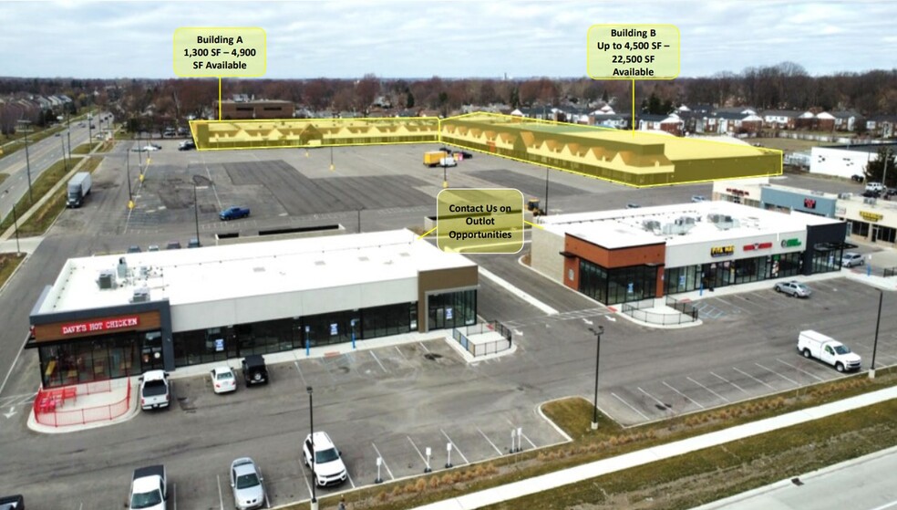 5633-5847 E Thirteen Mile Rd, Warren, MI for lease - Aerial - Image 2 of 4