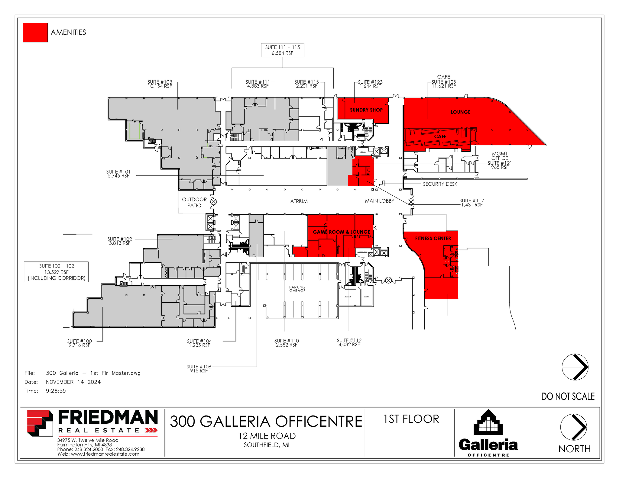 300 Galleria Officentre, Southfield, MI for lease Floor Plan- Image 1 of 1