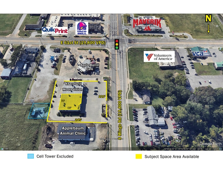 6005-6011 S Mingo Rd, Tulsa, OK for sale - Aerial - Image 3 of 13