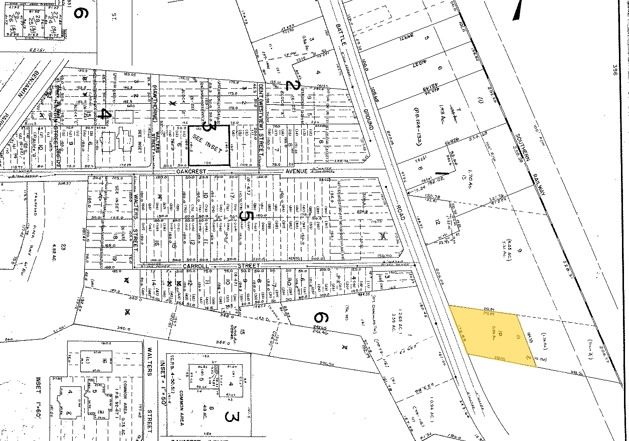 2412 Battleground Ave, Greensboro, NC for sale Plat Map- Image 1 of 1