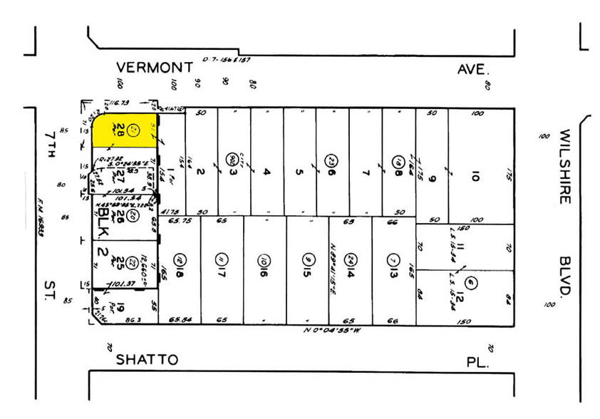 698 S Vermont Ave, Los Angeles, CA for lease - Plat Map - Image 2 of 7