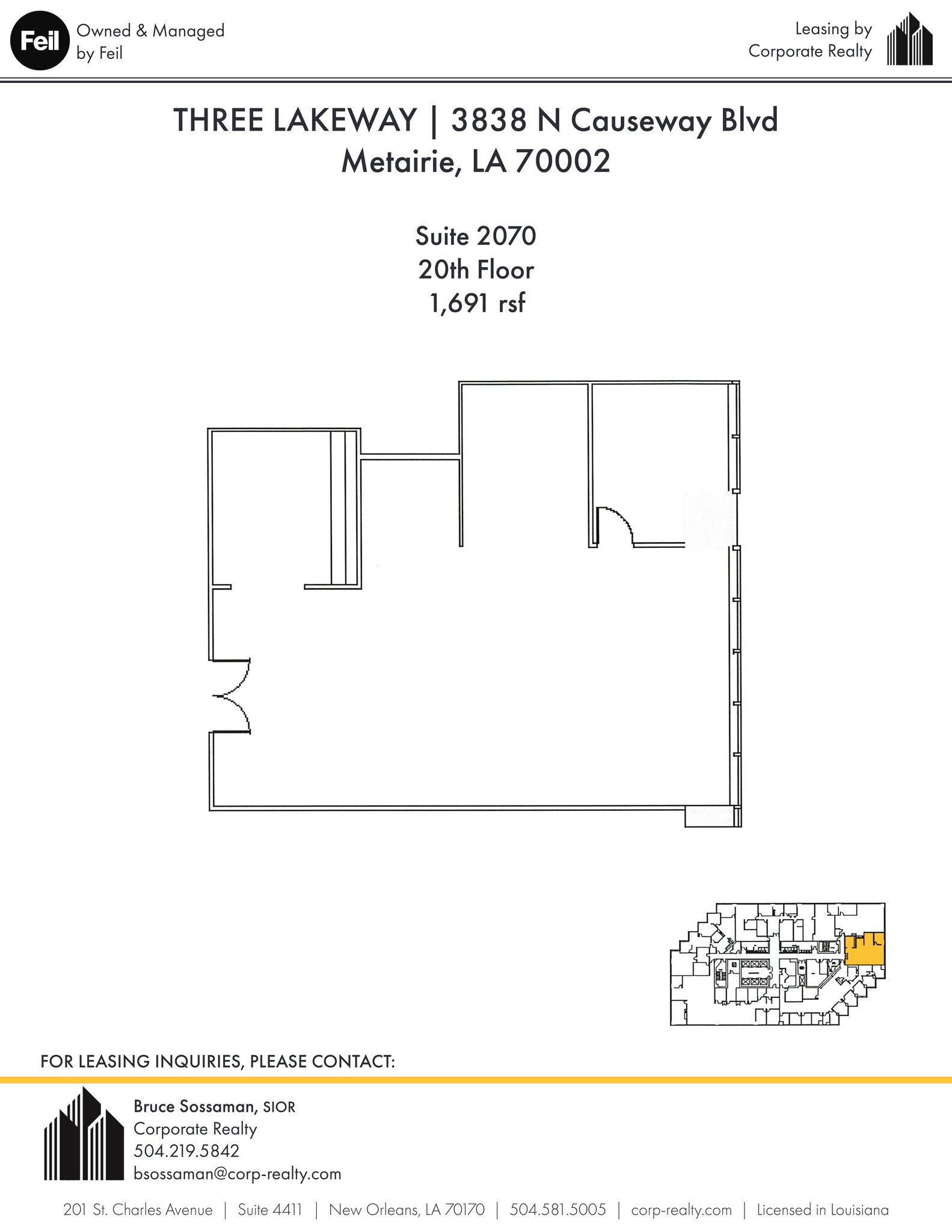 3900 N Causeway Blvd, Metairie, LA for lease Site Plan- Image 1 of 1