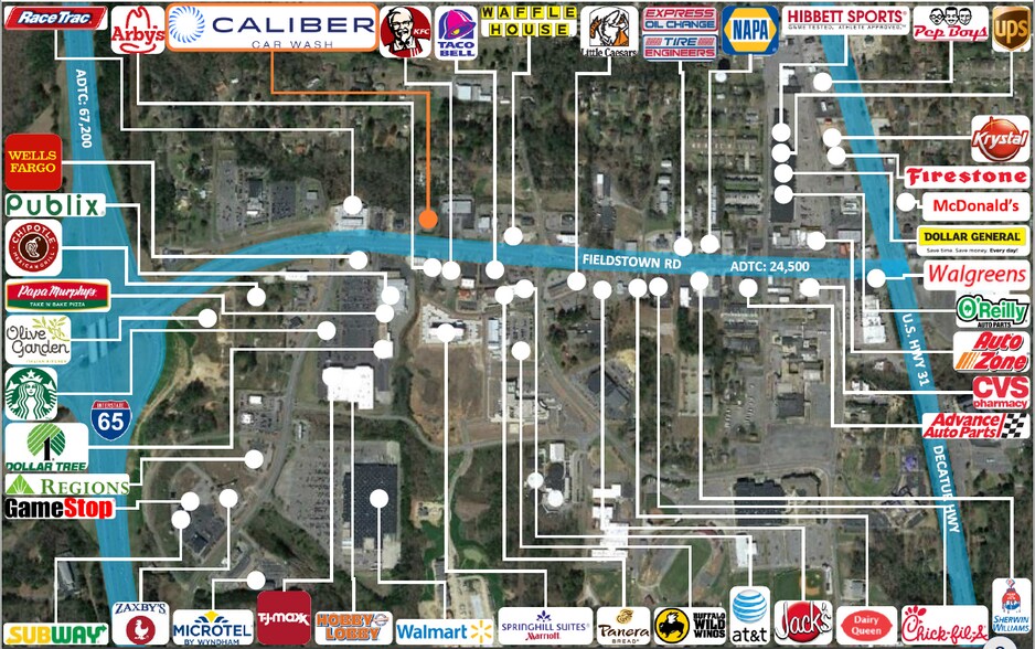 596 Fieldstown Rd, Gardendale, AL 35071 Caliber Car Wash