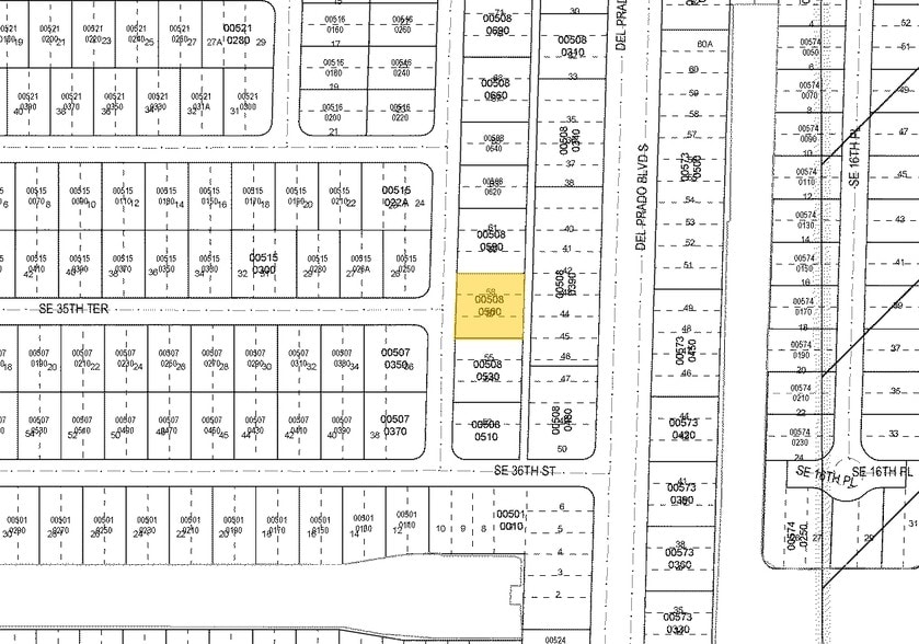 3515 SE 15th Pl, Cape Coral, FL for sale - Plat Map - Image 2 of 2