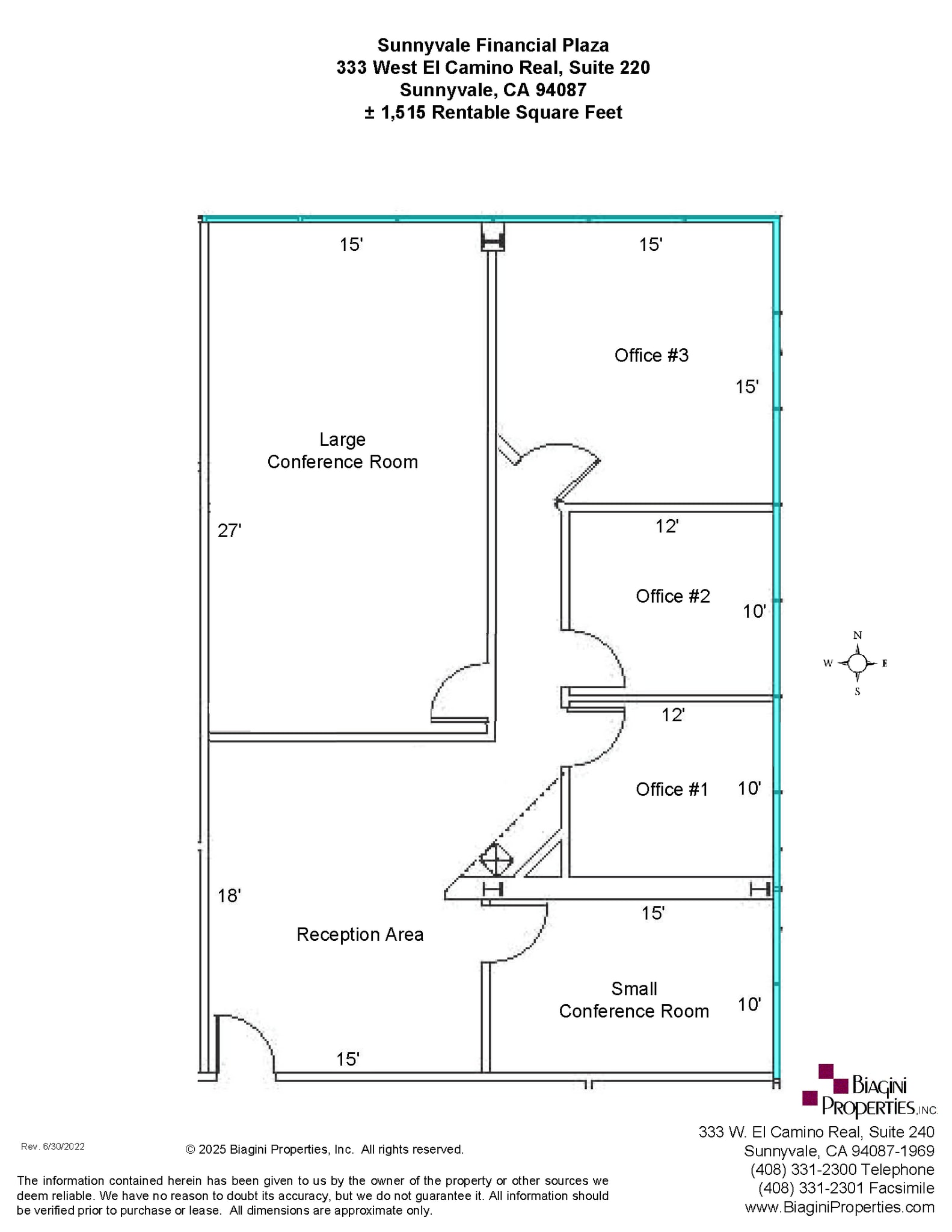 333 W El Camino Real, Sunnyvale, CA for lease Floor Plan- Image 1 of 1