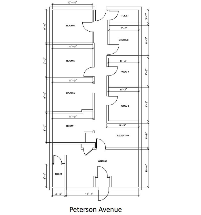 2516 W Peterson Ave, Chicago, IL for lease Floor Plan- Image 1 of 1