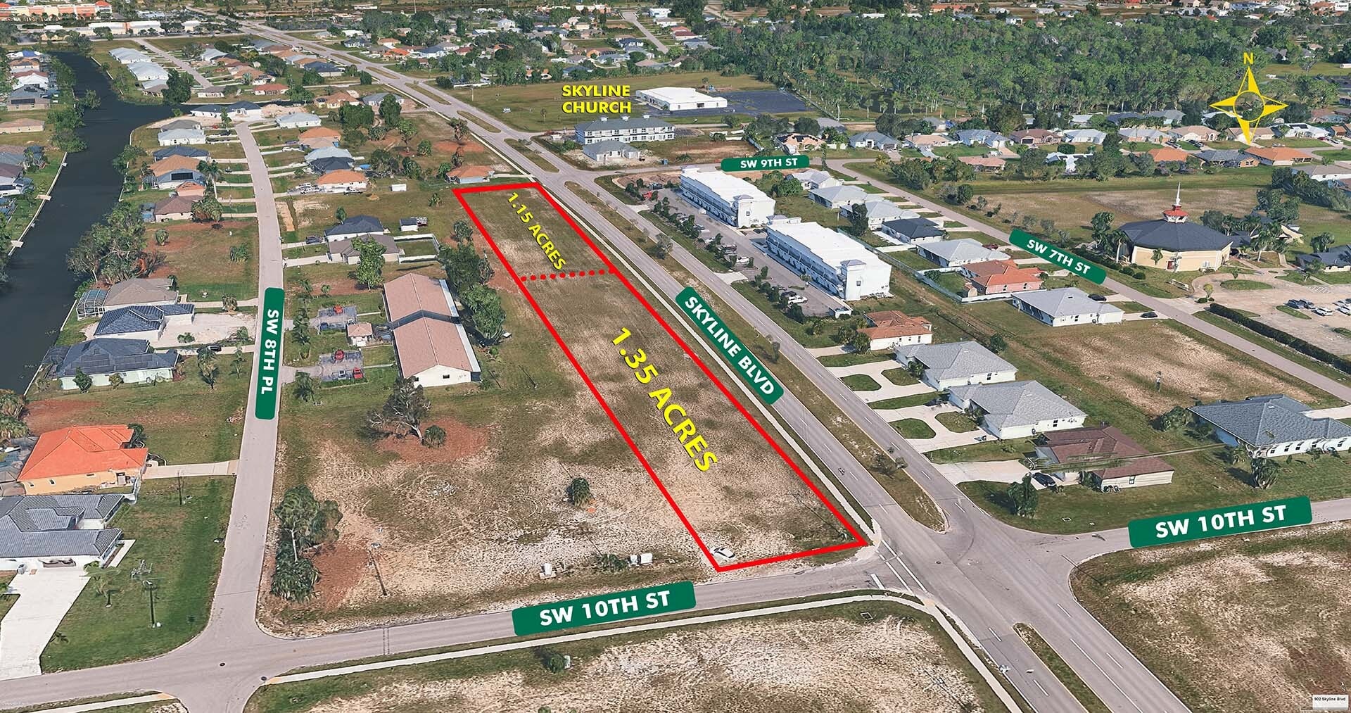 2.53 ACRE COMMERCIAL CORNER SITE portfolio of 2 properties for sale on LoopNet.com Aerial- Image 1 of 4