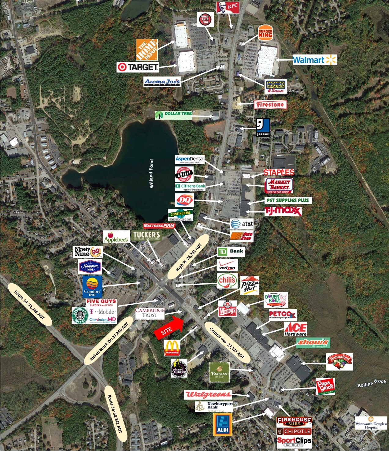 914 Central Ave, Dover, NH for lease Aerial- Image 1 of 11