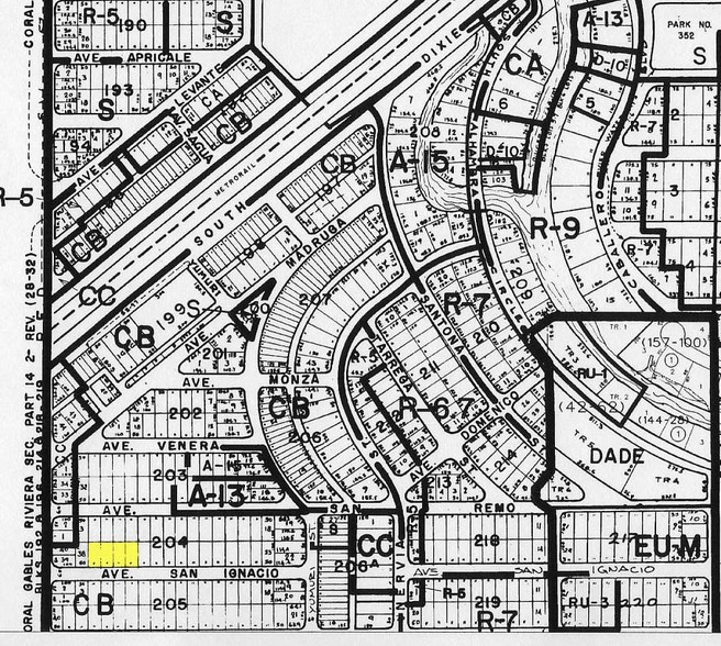 1575 San Ignacio Ave, Coral Gables, FL for lease - Plat Map - Image 2 of 6