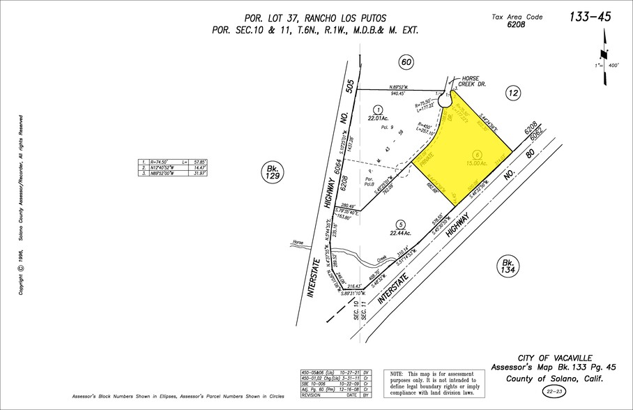 Horse Creek Dr, Vacaville, CA for sale - Plat Map - Image 3 of 3