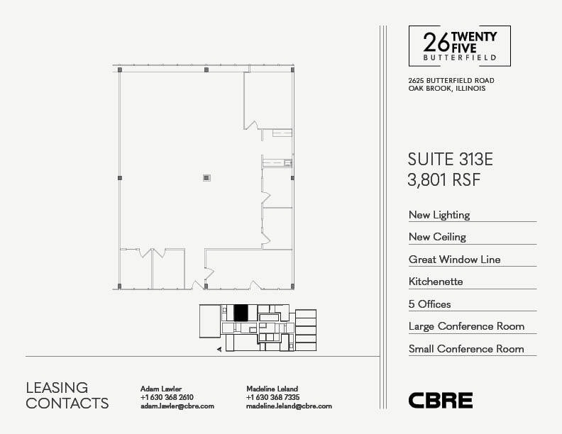 2625 Butterfield Rd, Oak Brook, IL for lease Floor Plan- Image 1 of 2
