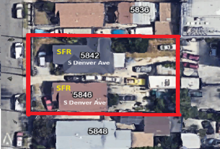 5842-5846 Denver Ave, Los Angeles, CA for sale - Aerial - Image 2 of 2