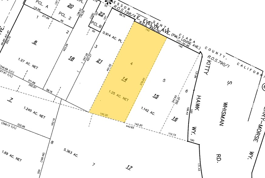 161 E Evelyn Ave, Mountain View, CA for lease - Plat Map - Image 2 of 4