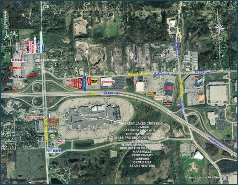 SWC of I-75 & Joslyn Rd, Auburn Hills, MI for sale - Aerial - Image 2 of 6